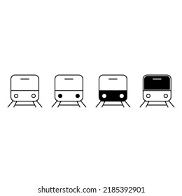 Train vector icon set. tram illustration sign collection. public transport symbol. Travel logo.