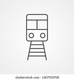Train vector icon sign symbol