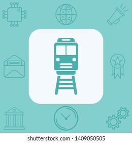 Train vector icon sign symbol