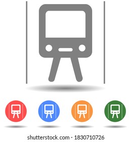 Train vector icon in simple style