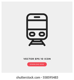 Train vector icon, subway symbol. Modern, simple flat vector illustration for web site or mobile app