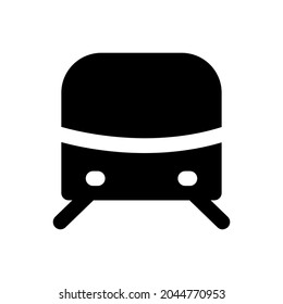 Train vector icon. tram illustration sign. travel symbol. public transport logo.