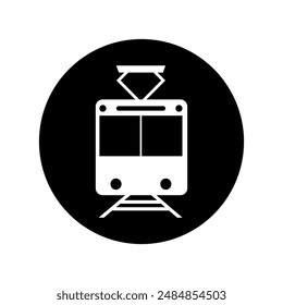 Train vector icon. tram illustration sign. travel symbol. public transport logo.