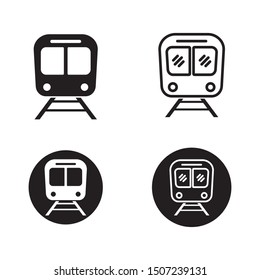 Train vector illustration with black and white design suitable for icon 