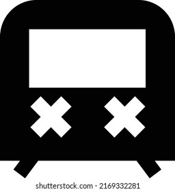 ilustración del vector de tren en un fondo transparente. Símbolos de calidad superior. Iconos vectoriales de glifos para diseño de conceptos y gráficos. 
