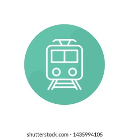 Train Vector Illustration, outline sign.