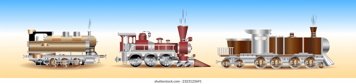 Train vector illustration, realistic design. Eps 10