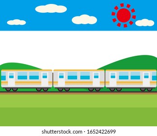 Icono del vehículo, ilustración del vector del tren
