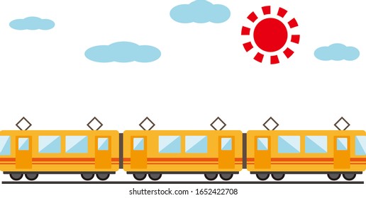 Train vector illustration, vehicle icon　