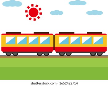 Train vector illustration, vehicle icon　