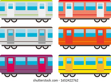 Icono del vehículo, ilustración del vector del tren