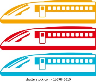 Train Vector Illustration Vehicle Icon Shinkansen Stock Vector (Royalty