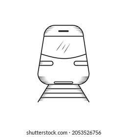 the train vector illustration with white background