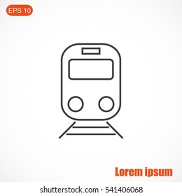 Train Vector Line Icon