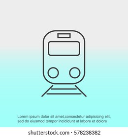 Train vector line icon