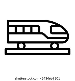 Train Vector Line Icon Design