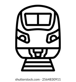 Train Vector Line Icon Design