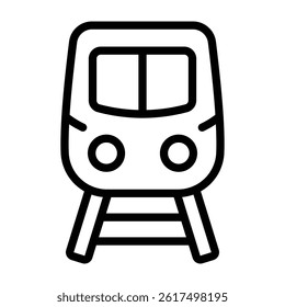 Train Vector Line Icon Design