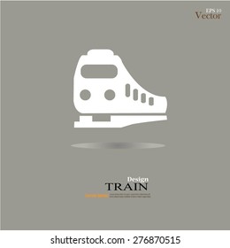 train vector on gray background .Transport icons,transportation vector illustration 