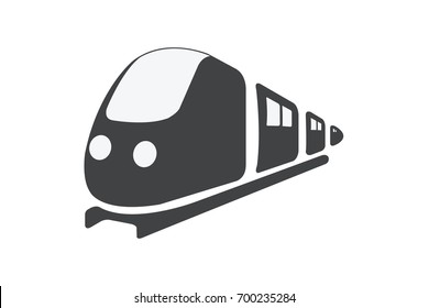 Train vector on white background