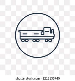 Train vector outline icon isolated on transparent background, high quality linear Train transparency concept can be used web and mobile