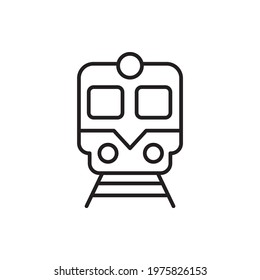 Train  vector outline icon style illustration. EPS 10 File
