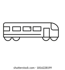Train vector sign icon outline style