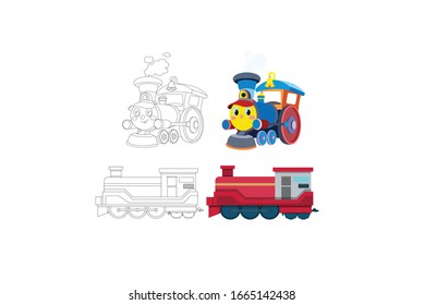 Train Vector Transportation Illustration Bundle