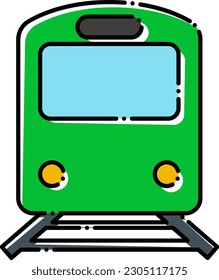 train version off icon Cute illustration of an interrupted line.
