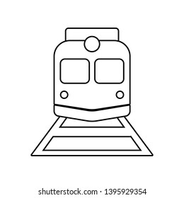 train view from the front icon. Element of Logistic for mobile concept and web apps icon. Outline, thin line icon for website design and development, app development
