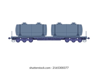 Vagón de tren con iluminación vectorial de mercancías y carga