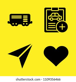 train wagon, navigation, like and car repair vector icon set. Sample icons set for web and graphic design