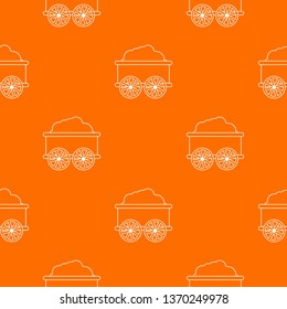 Train wagon pattern vector orange for any web design best