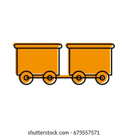 train wagon toy isolated icon
