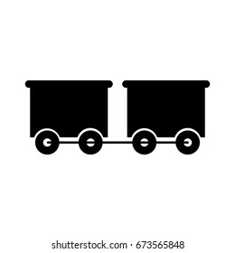 train wagon toy isolated icon