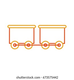 train wagon toy isolated icon