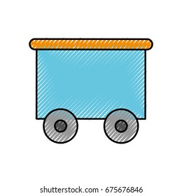 train wagon toy isolated icon