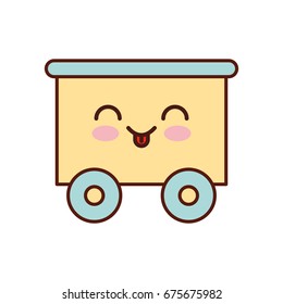 train wagon toy kawaii character