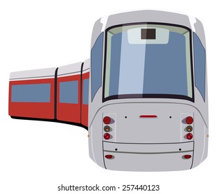 Train wagons on a white background