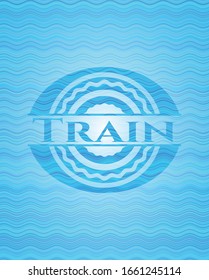 Train water badge. Vector Illustration. Detailed.