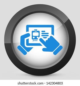Train website on tablet icon