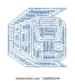 train word cloud. tag cloud about train.