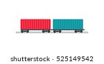Train worldwide warehouse delivering. Logistics container shipping and distribution. Transportation to any part of the world. Railway delivering. Loading and unloading boxes. Vector illustration