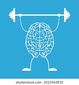 Train your brain. Creative concept vector illustration.