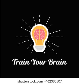 Train your brain. Mind in bulb.