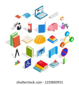 Train your mind icons set. Isometric set of 25 train your mind vector icons for web isolated on white background