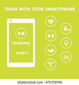 Train with your smartphone, training icons