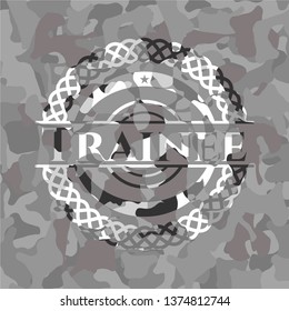 Trainee on grey camo pattern