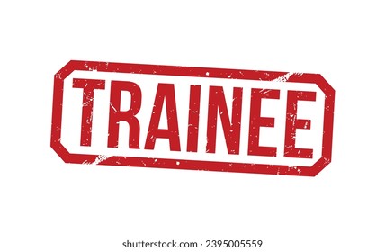 Trainee stamp red rubber stamp on white background. Trainee stamp sign. Trainee stamp.