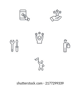 Traineeship Program And Apprenticeship Icons Set . Traineeship Program And Apprenticeship Pack Symbol Vector Elements For Infographic Web